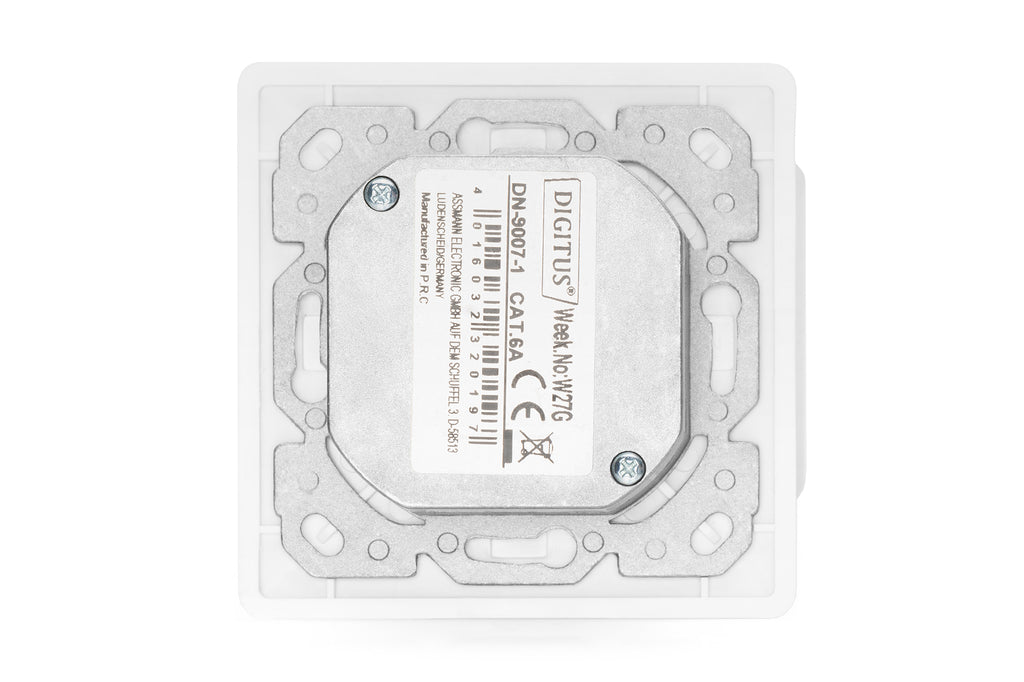 Digitus DN-9007-1 Toma de corriente 2 x RJ-45 Blanco