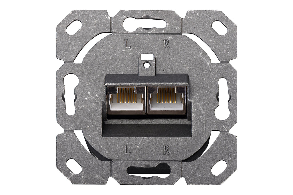 Digitus DN-9008-1 Toma de corriente 2 x RJ-45 Blanco
