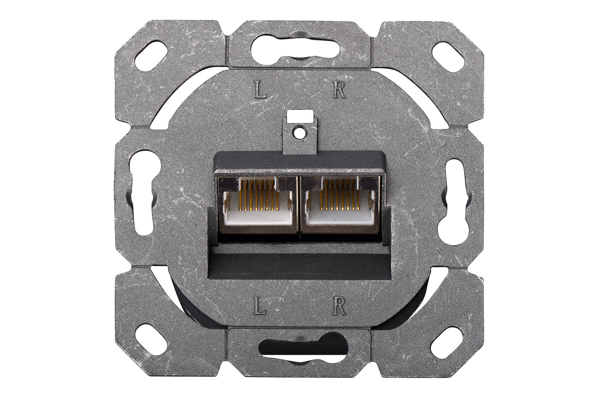 Digitus DN-9008-1 Toma de corriente 2 x RJ-45 Blanco