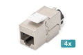 Digitus Módulo keystone Cat. 6A, apantallado con gestor de cable inteligente (DN-93617-4)
