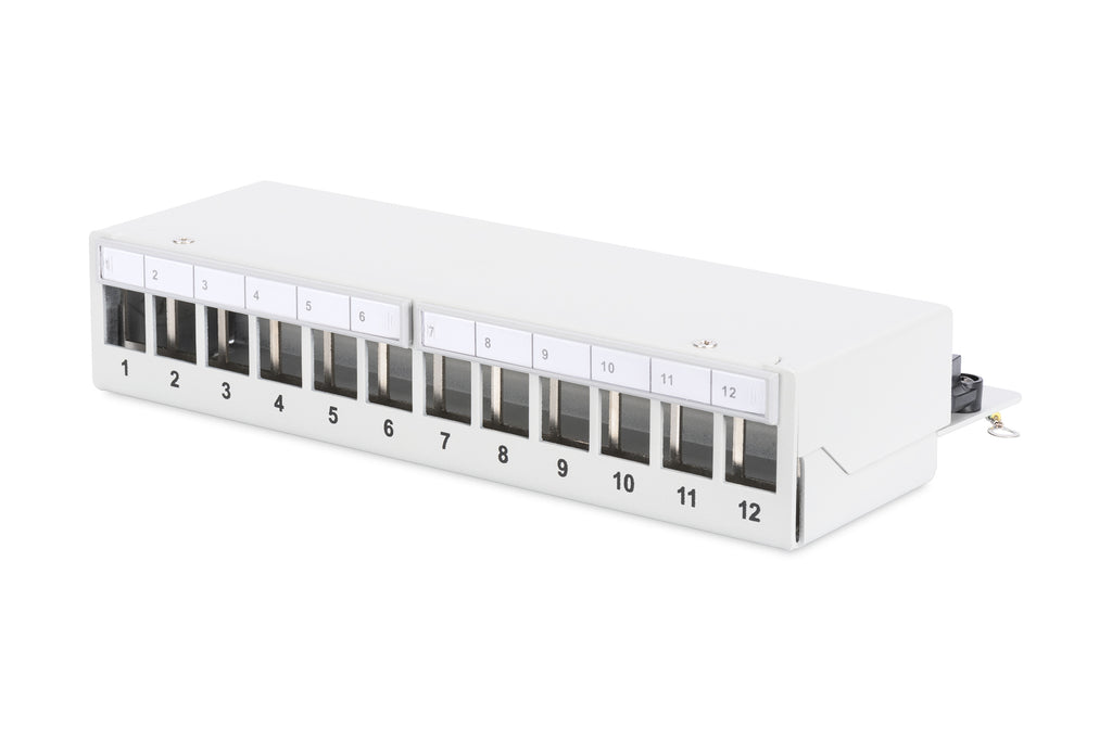 Digitus Panel de parcheo modular de sobremesa, apantallado, 12 puertos