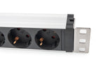 Digitus Regleta de enchufes con perfil de aluminio e interruptor