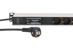 Digitus DN-95438 unidad de distribución de energía 9 tomas CA 1U Negro, Plata