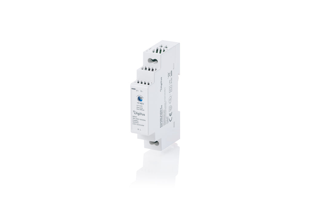 Digitus Fuente de alimentación de carril DIN escalonada 5V / 2.4A / 12W
