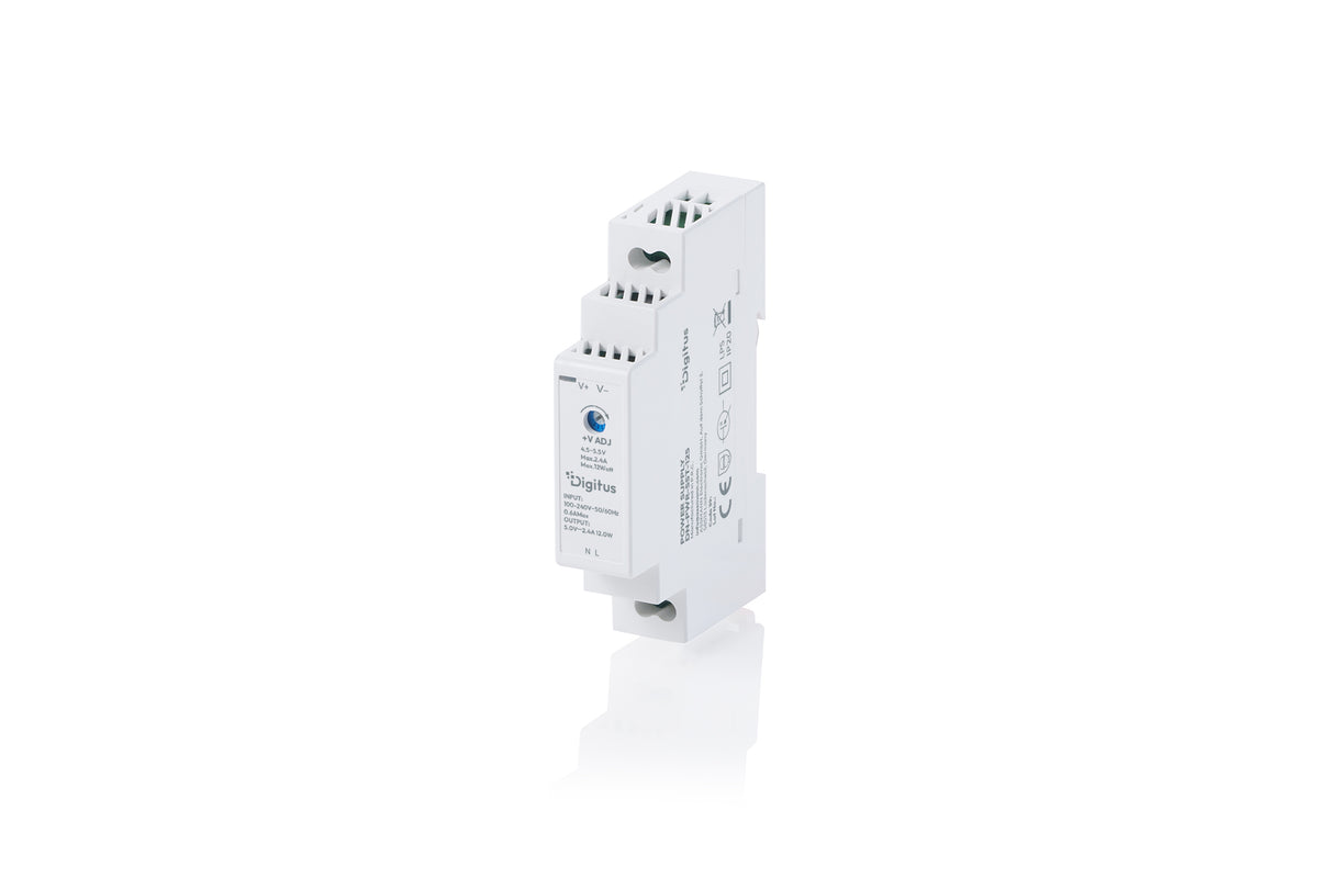 Digitus Fuente de alimentación de carril DIN escalonada 5V / 2.4A / 12W