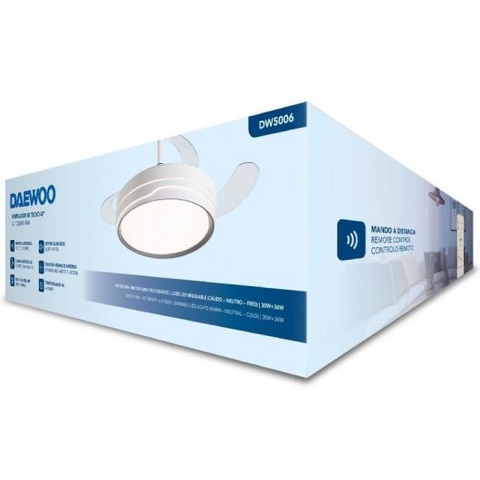 Ventilador de Techo Daewoo DW5006/ 30W/ 3 Aspas/ 6 Velocidades (4)