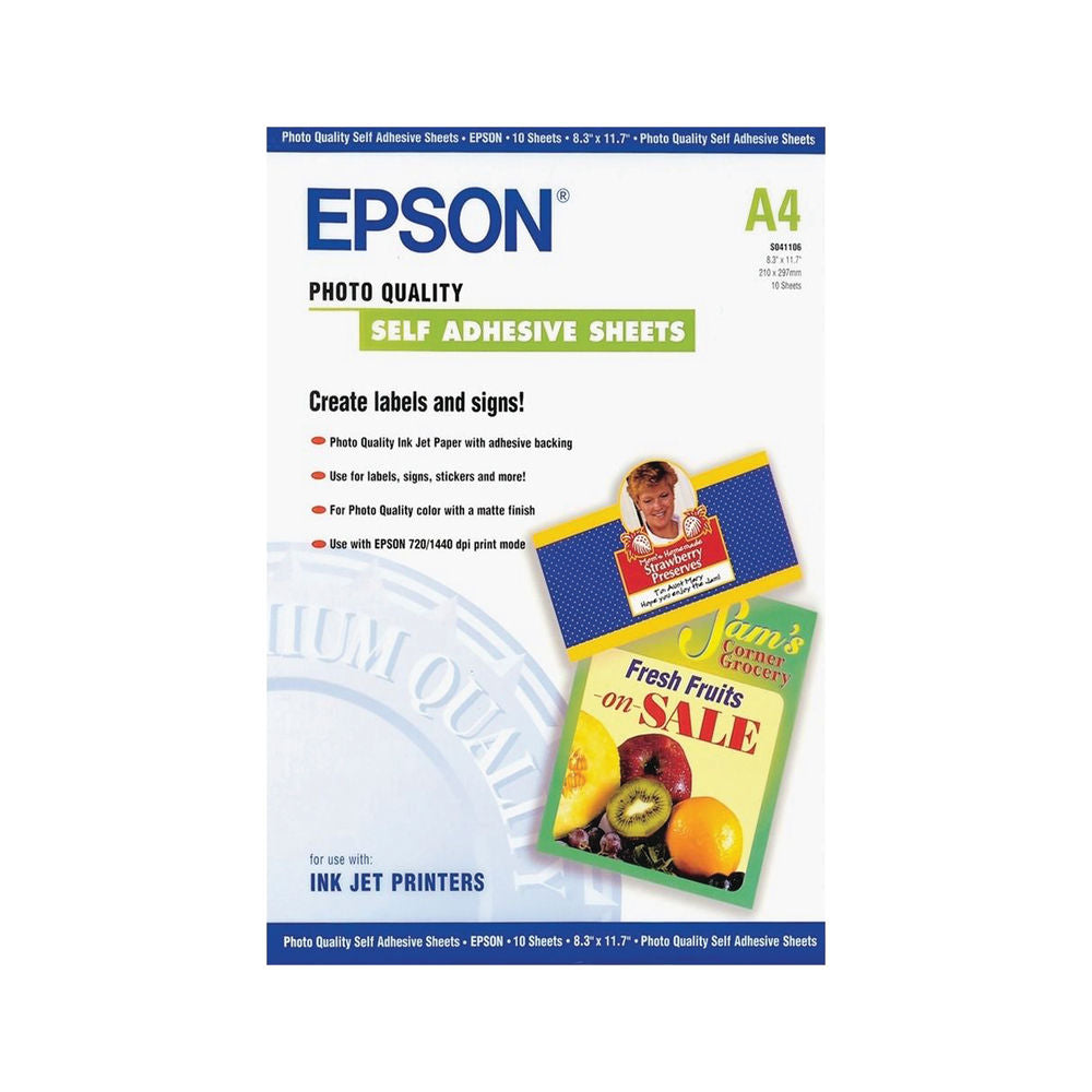 Epson C13S041106 Autoadhesivo A4 167g/m² 10 uds hojas