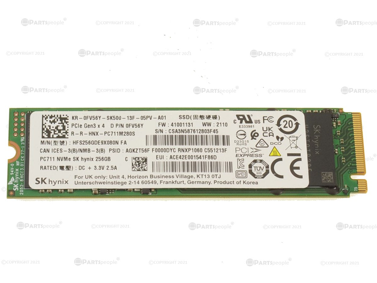Dell 256GB NVMe PCIe M.2 SSD FV56Y-RFB – Reacondicionado (3)