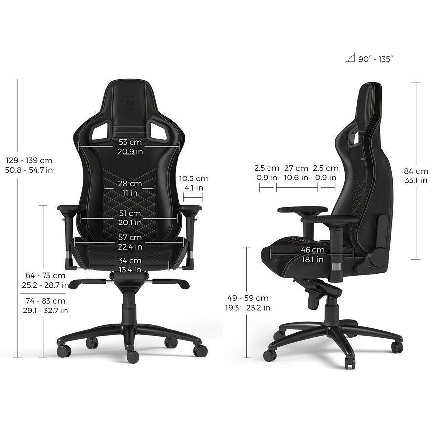 noblechairs EPIC silla gaming - Negro/Dorado