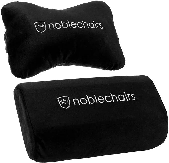 noblechairs juego de cojines negro, blanco, 2 piezas