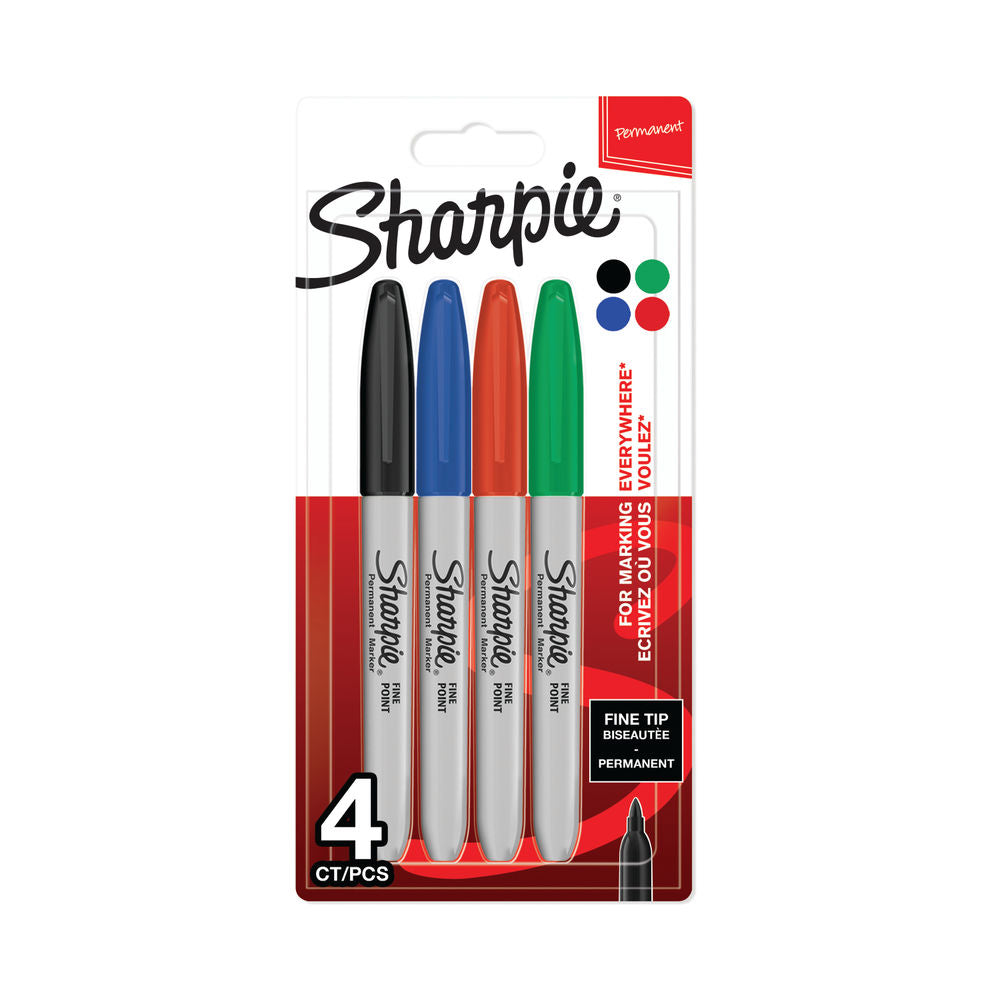 Sharpie punta fina paquete 4 rotuladores permanentes surtidos negro azul (3)