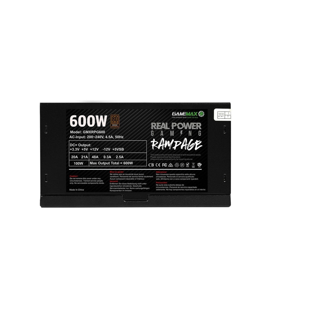 GAMEMAX RPG Rampage Fuente de Alimentación 600W