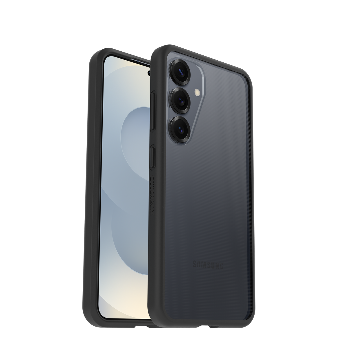 OB React Samsung Galaxy S25 - Black Crystal - Transparente/Negro