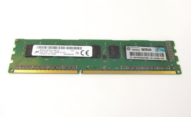HP 2GB (1x2GB) single Rank x8 647656-071-RFB – Reacondicionado