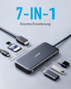Anker A83460A2 base de conexión/replicador de puertos para portátil USB 2.0