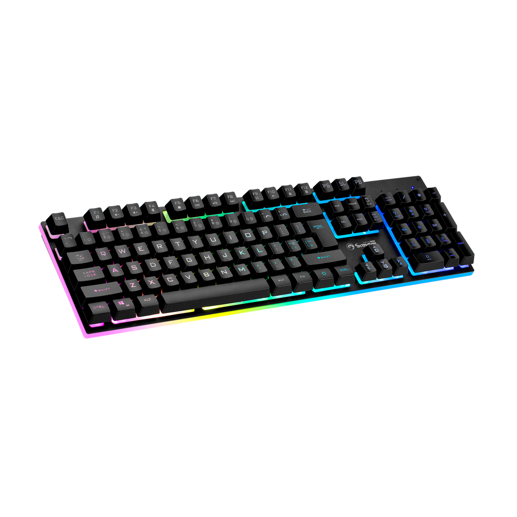 Teclado gaming Marvo Scorpion K604 Soldat 20 cable RGB multimedia