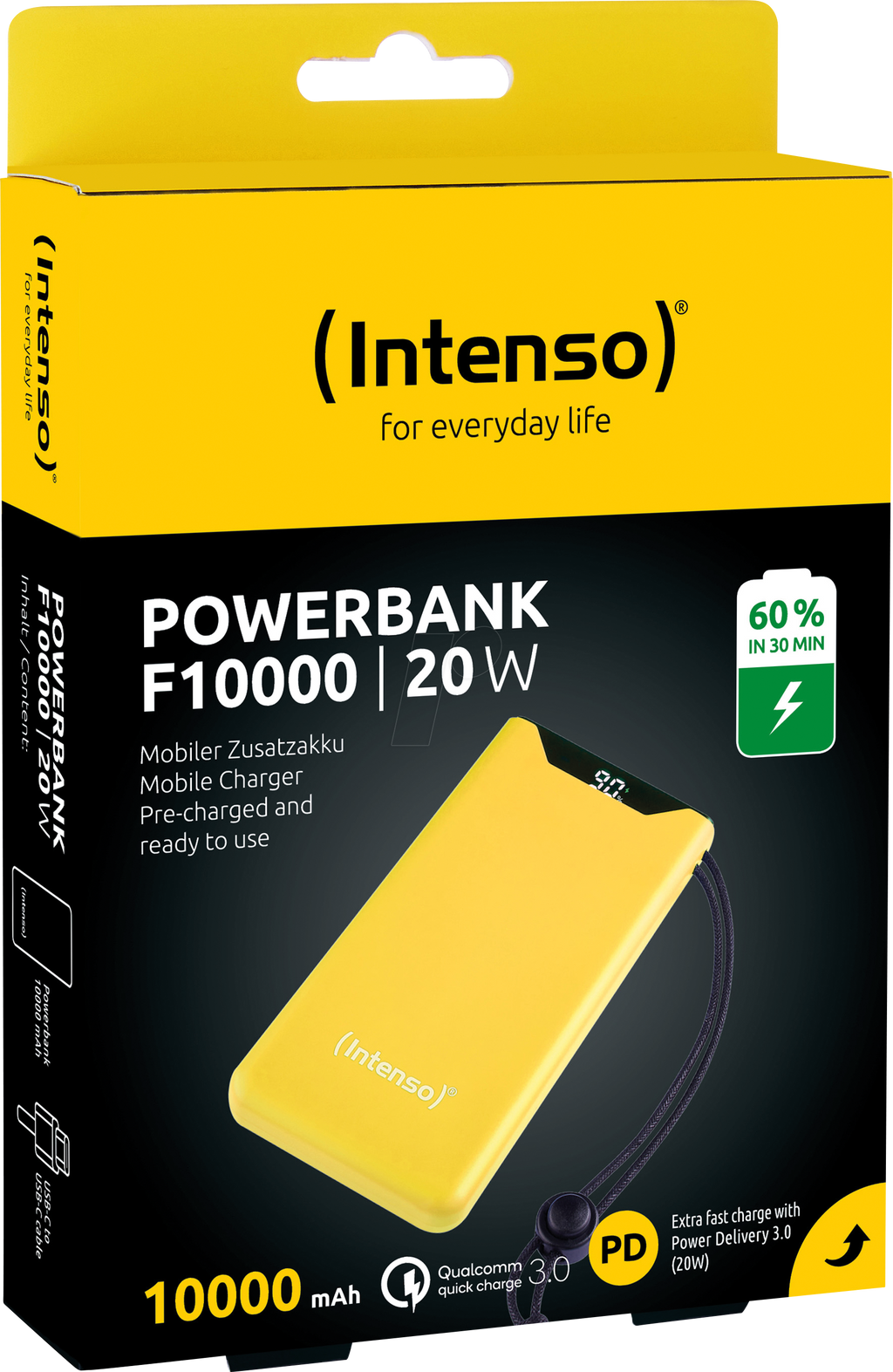 Intenso 7332039 batería externa Polímero de litio 10000 mAh Amarillo (2)
