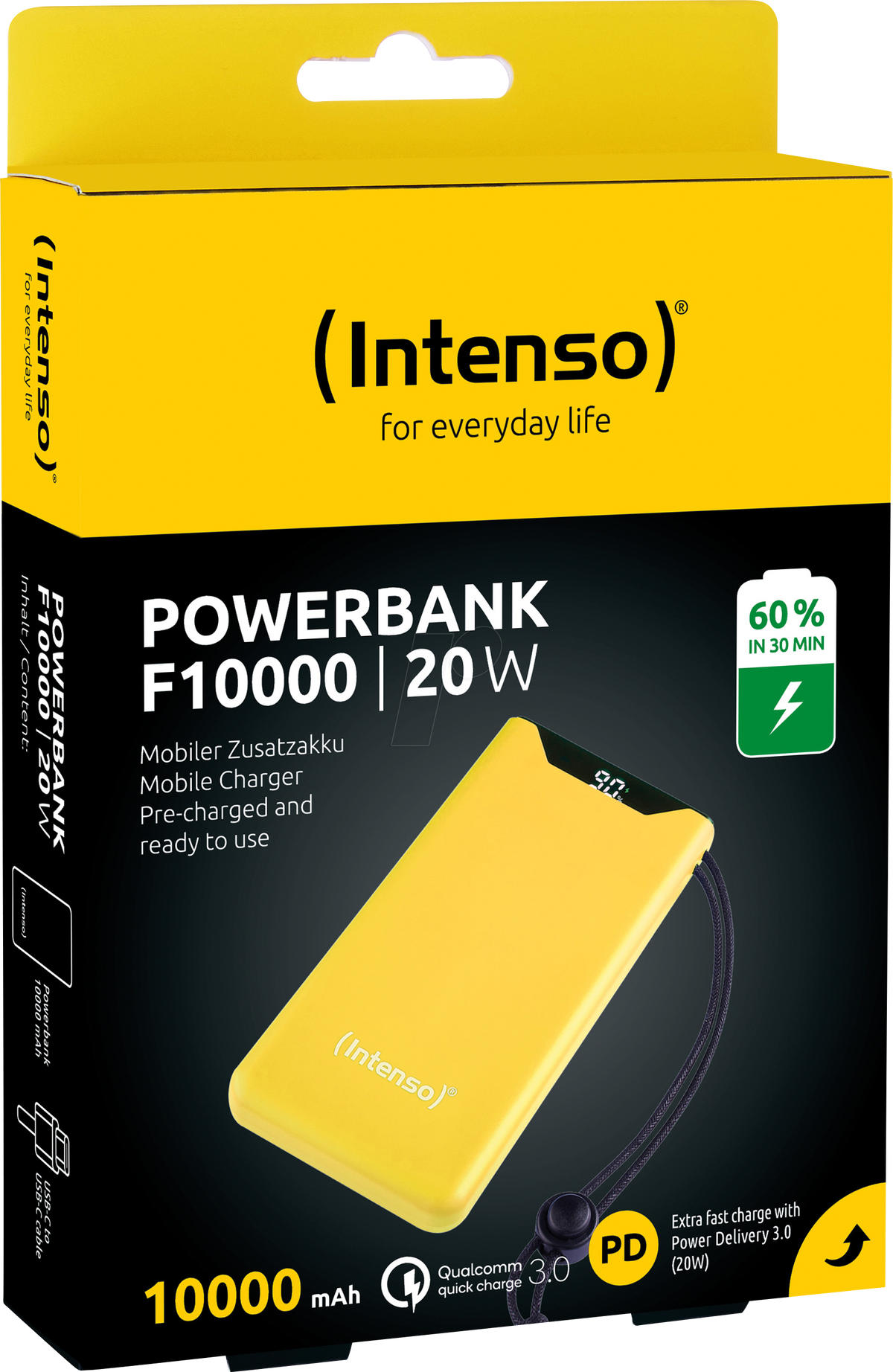 Intenso 7332039 batería externa Polímero de litio 10000 mAh Amarillo (2)