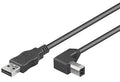 Microconnect USBAB3ANGLED cable USB USB 2.0 3 m USB A USB B Negro