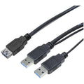 LogiLink USB 3.0 Y, 1m cable USB USB 3.2 Gen 1 (3.1 Gen 1) USB A Micro-USB B 5 Gbit/s Negro