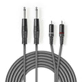 MicroConnect Stereo Audio Cable , 2x 6.35 COTH23320GY15