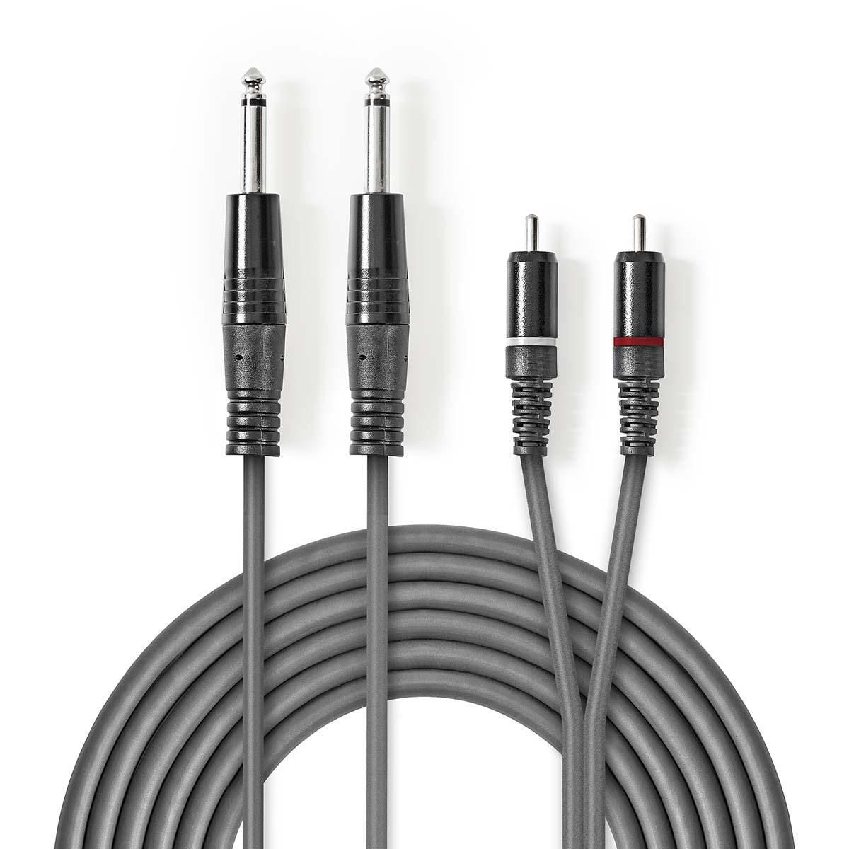 MicroConnect Stereo Audio Cable , 2x 6.35 COTH23320GY15