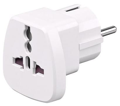 Microconnect PETRAVEL adaptador de enchufe eléctrico Universal Blanco