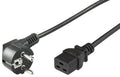 Microconnect PE07719005 cable de transmisión Negro 0,5 m Enchufe tipo E+F C19 acoplador