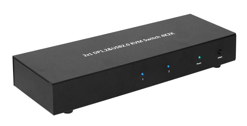 Microconnect MC-DP-KVM201K interruptor KVM Negro