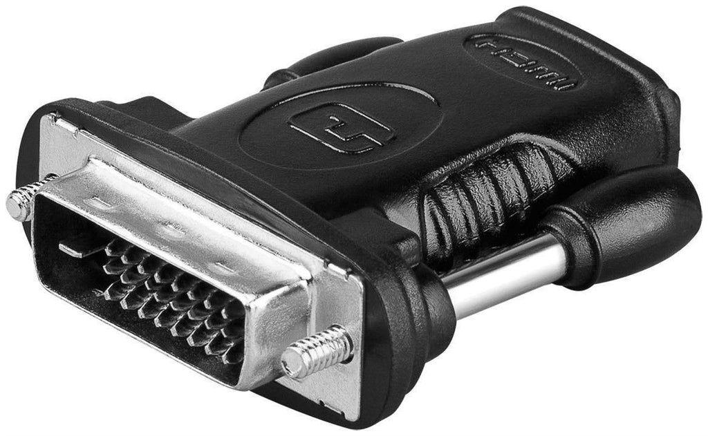 Microconnect HDM19F24 cambiador de género para cable HDMI 19 DVI 24+1 Negro