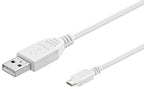 Microconnect USBABMICRO0,15W cable USB USB 2.0 0,15 m USB A Micro-USB B Blanco