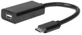 Microconnect USB3.1CMDPB adaptador de cable de vídeo 0,2 m USB Tipo C Mini DisplayPort Negro
