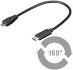 Microconnect USB3.1CAMB02 cable USB USB 2.0 0,2 m Micro-USB B USB C Negro