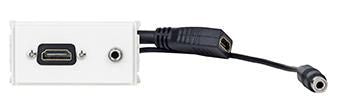 Vivolink WI221276 toma de corriente HDMI + 3.5mm Blanco