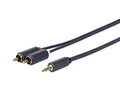 Vivolink PROMJRCA2.5 cable de audio 2,5 m 3,5mm 2 x RCA Negro
