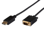 Microconnect DP-VGA-MM-500 adaptador de cable de vídeo 5 m DisplayPort VGA (D-Sub) Negro