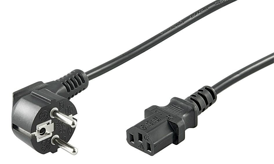 Microconnect PE010405 cable de transmisión Negro 0,5 m Enchufe tipo E+F C13 acoplador