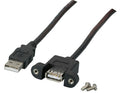 Microconnect USBAAF1PANEL2 cable USB USB 2.0 1,8 m USB A Negro
