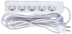 Microconnect GRU00515WDK base múltiple 1,5 m 5 salidas AC Interior Blanco