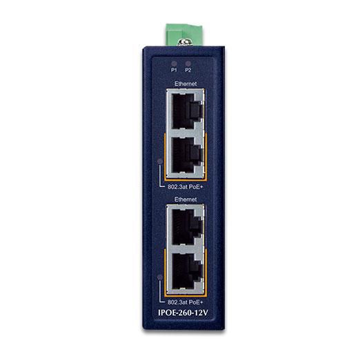 Planet Industrial 2-port 10/100/1000T IPOE-260-12V
