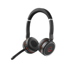 Jabra Evolve 75 Auriculares Inalámbrico Diadema Oficina/Centro de llamadas MicroUSB Bluetooth Negro, Rojo