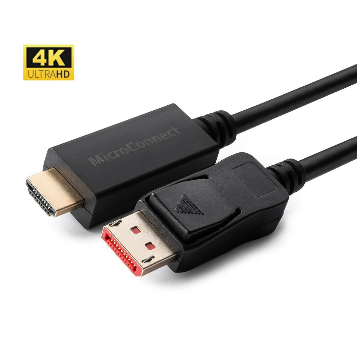 Microconnect MC-DP-HDMI-1004K adaptador de cable de vídeo 1 m DisplayPort Negro