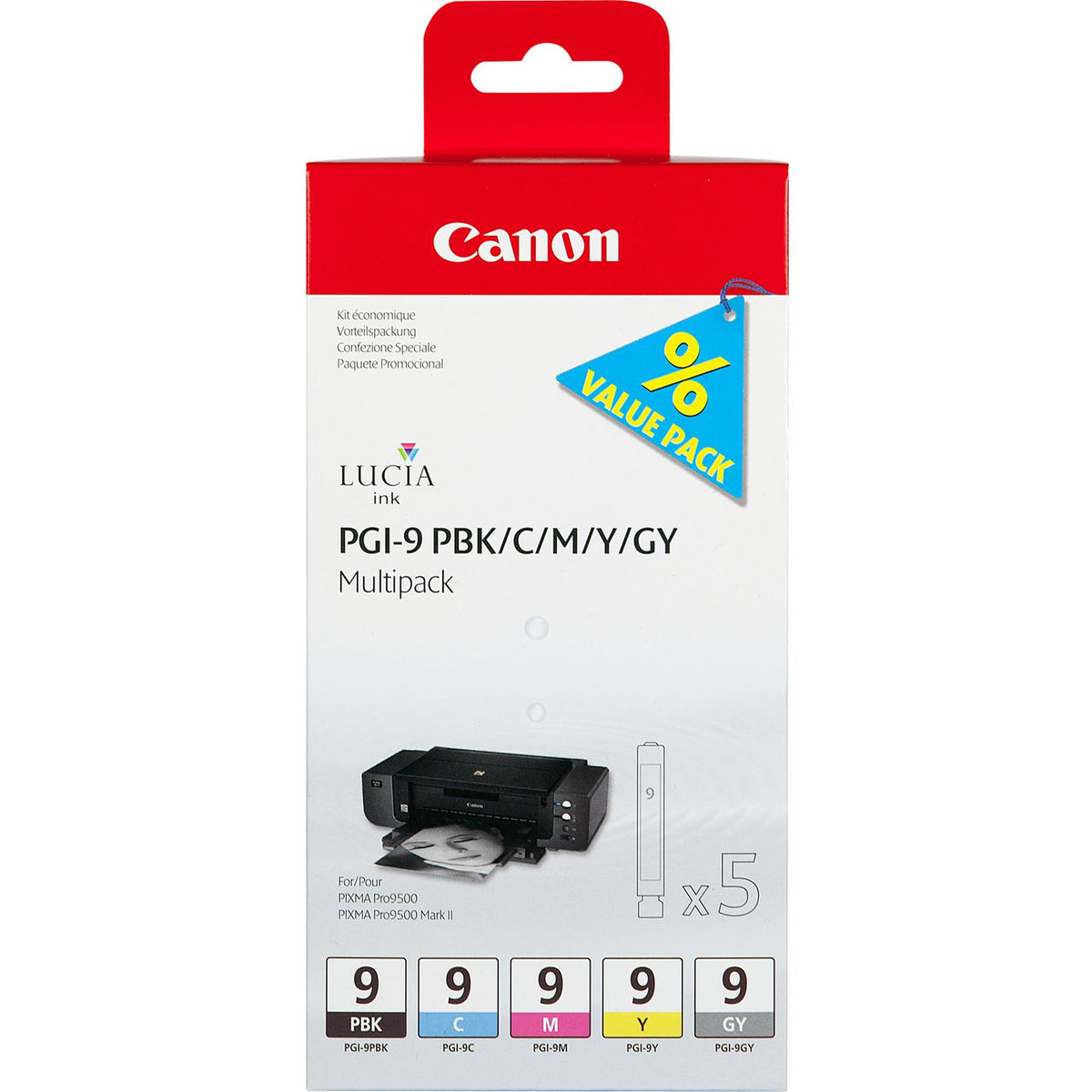 Canon 1034B013 cartucho de tinta 5 pieza(s) Original Rendimiento estándar Cian, Gris, Magenta, Foto negro, Amarillo