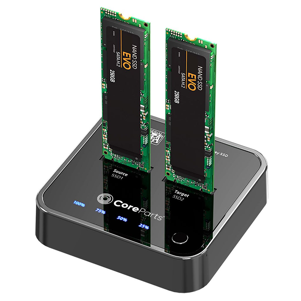 CoreParts MS-CLONER-SATA base de conexión para disco duro Negro