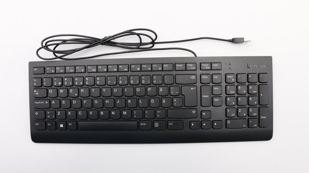 Lenovo USB Calliope teclado Universal QWERTY Sueco Negro – Reacondicionado