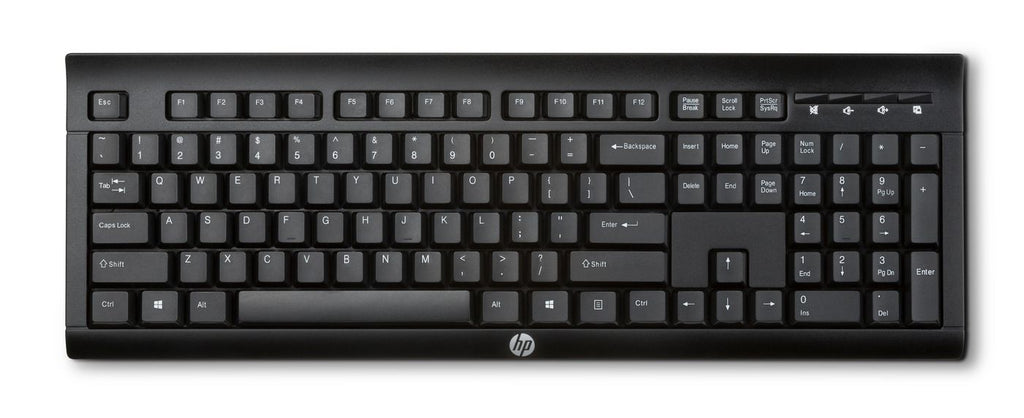 HP K2500 Wireless Keyboard teclado Hogar RF inalámbrico Negro