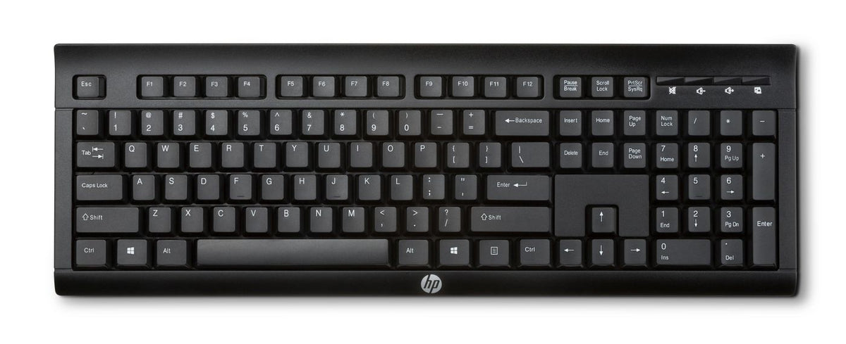 HP K2500 Wireless Keyboard teclado Hogar RF inalámbrico Negro