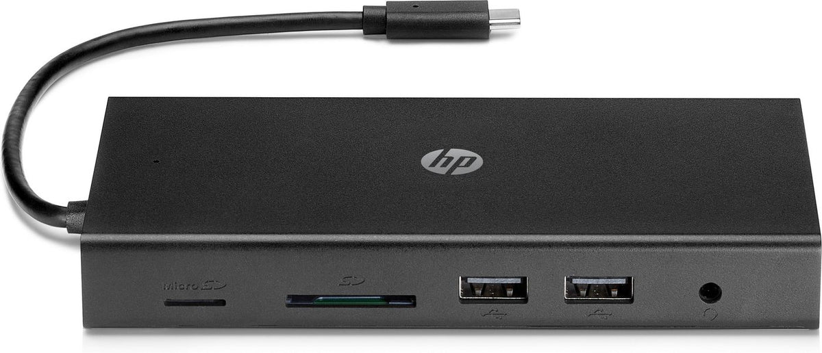 HP Travel USB-C Multi Port Hub Alámbrico USB 2.0 Negro