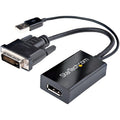 StarTech.com DVI2DP2 adaptador de cable de vídeo 0,254 m Negro