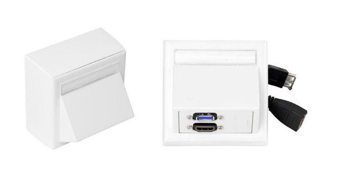 Vivolink WI221261 toma de corriente HDMI + USB A Blanco